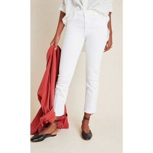 MOTHER the mid rise dazzler ankle the fairest of them all white jeans size 26